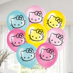 Hello Kitty Large Latex Balloons - 8 PK